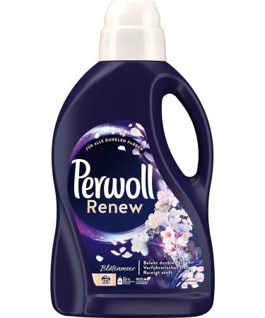Perwoll Renew Flower Sea Liquid Detergent - 2x25 Washes for Black Laundry Revives Dark Colors & Gently Cleans with Seductive Fragrance - Buy Online on SooperMarket.com