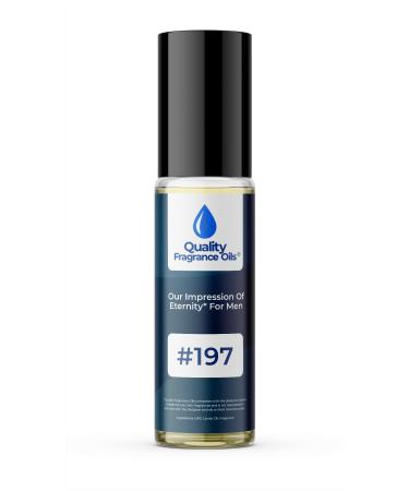 Quality Fragrance Oils' Impression #197 Inspired by Eternity for Men (10ml Roll On) Eternity for Men Impression #197 0.34 Fl Oz (Pack of 1)