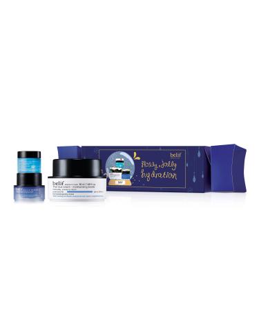 belif Holly Jolly Hydration Set | 26 Hours of Hydrating Antioxidant Skincare | Soothing & Hydrating Herbs  Antioxidants & Anti-Inflammatory Moisturizing | Includes Aqua Bomb  Sleeping Mask & Eye Bomb