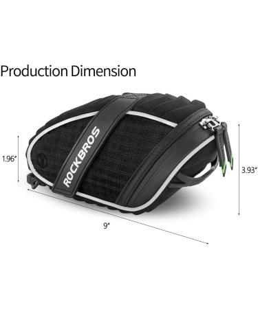 ROCKBROS Bike Seat Bag - 3D Shell Cycling Saddle Pack for Mountain & Road Bikes, Black - Buy Online on SooperMarket.com