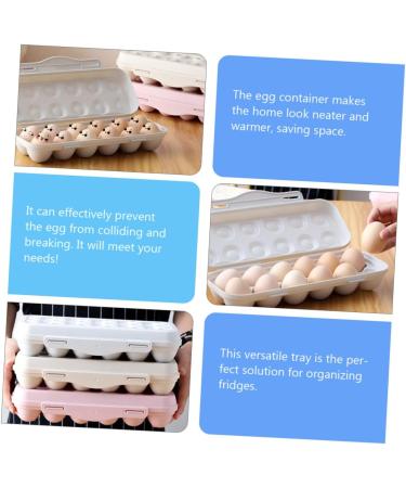 OSALADI 2pcs Storage Box Eggs Container with Lid Picnic Egg Carrier Easter Egg Tray Food Travel Shipping Box - Buy Online on SooperMarket.com
