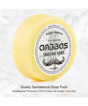 ABBAS 4in1 Synthetic Dachs Razor Brush Set | Stainless Steel Stand & 3.5oz Natural Shaving Soap | Premium Men's Wet Shaving Kit - Buy Online on SooperMarket.com