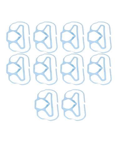 Mask Holder Silicone Anti-Fog Mask Insert Food Grade Foldable Flexible 10 Pack for Office (Blue)