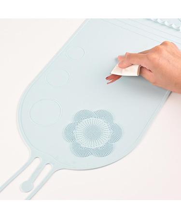 Veeteah Silicone Makeup Pad | Silicone Cleanser for Cosmetic Brushes - Portable Cosmetic Cleaning Pads Scrubber Mat Pad for Foundation & Lip Brush blue - Buy Online on SooperMarket.com