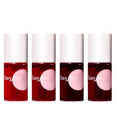 Jingling 4 pieces lip and cheek tint stain mini liquid lipstick moisturizing lip gloss make-up durable waterproof natural lipstick for women 4 7ml