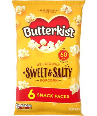 Popcorn Bundle with Butterkist Delicious Sweet & Salty Popcorn 6x12g x4 and Crunchy Toffee Popcorn 6x20g x4 (8 Pack) - Buy Online on SooperMarket.com
