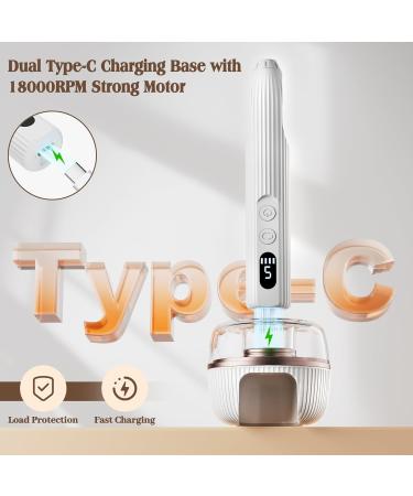 Aedcbaide Electric Nail File 3 in 1 Nail Drill Nail Files for Acrylic and Gel Nails 18000 RPM Adjustable Speed Electric Nail Drill Built-in Nail Lamp for Manicure & Pedicure Tools & Accessories - Buy Online on SooperMarket.com