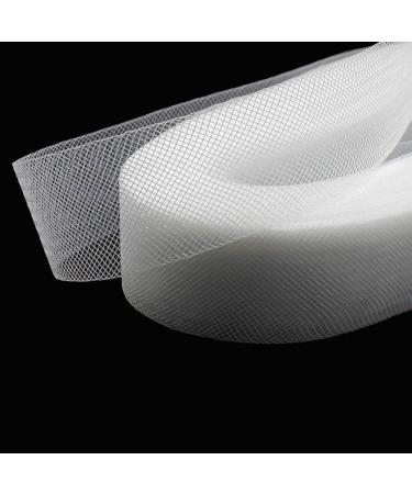Abbaoww 4 Wide Stiff Horsehair Braid - 25 Yards | Polyester Boning Sewing Wedding Dress Accessories - White - Buy Online on SooperMarket.com