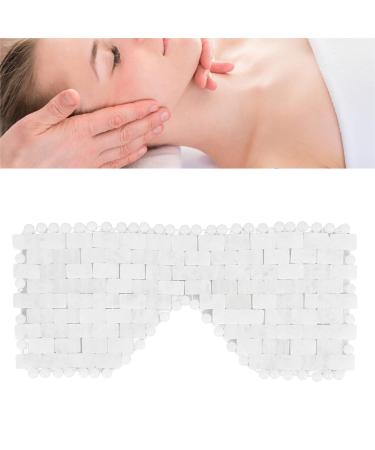 Jade Eye Mask - White Stone Sleep Mask for Puffy Eyes & Anti-Aging Care | International Shipping Available - Buy Online on SooperMarket.com