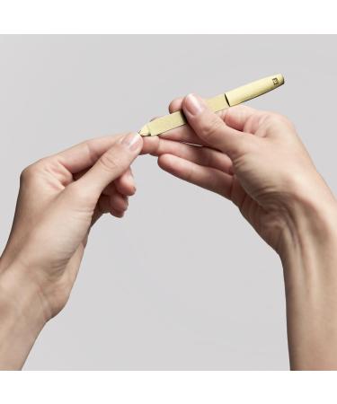 Premium Gold Twin Nail File - Double-Sided Stainless Steel for Fingers & Toenails | 130 mm Nail Care Tool - Buy Online on SooperMarket.com