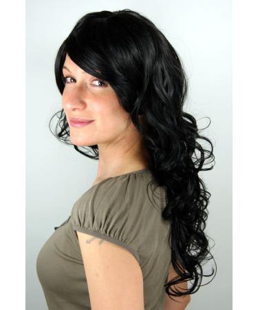 Buy Long Black Wavy Wig 9329-1B - 65 cm | International Shipping Available - Buy Online on SooperMarket.com