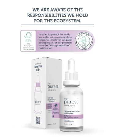 Radiance Eye Contour Serum | Caffeine 5% + Vitamin C | Brightens & Reduces Under-Eye Bags | Vegan & Cruelty Free - Purest Solutions - Buy Online on SooperMarket.com