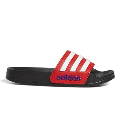 Buy Adidas Unisex Kids Adilette Shower Slippers 36 EU - Core Black Ftwr White & Vivid Red | International Shipping Available - Buy Online on SooperMarket.com