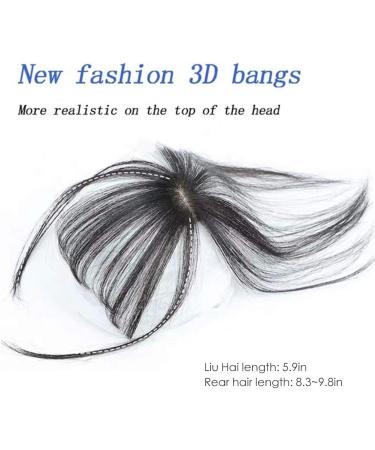 Invisible Human Hair Toppers For Women 3D Air Bangs Hair Topper Extension Invisible Seamless Thin Neat Air Bangs (A) - Buy Online on SooperMarket.com