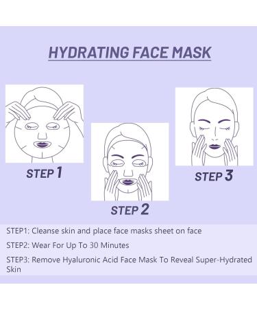 Niacinamide Sheet Mask Niacinamide & Hyaluronic Acid Face Mask Set Hydrating Face Mask Evens Skin Tone Face Masks Skincare Face Masks Beauty For Dehydrated Dull and Tired Skin 5PC - Buy Online on SooperMarket.com