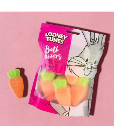 Looney Tunes Carrot Bath Fizzers - 6 Strawberry-Scented Bath Salts Sticks for Healthy Glowing Skin & Relaxation - Buy Online on SooperMarket.com