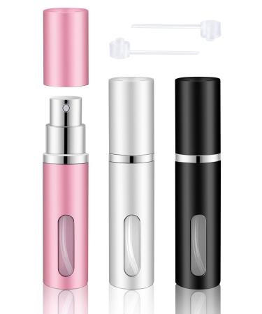 BELEVO Travel Perfume Atomiser Refillable 3 Pcs Perfume Travel Bottle For Toiletries 5 Ml Refillable Perfume Bottle Mini Spray Bottle Suitable For Men And Women Travel Essentials 3pcs