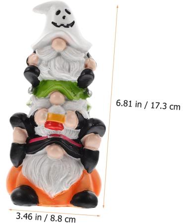 GANAZONO 2pcs Resin Halloween Pumpkin Halloween Resin Gnome Statue Halloween Swedish - Buy Online on SooperMarket.com