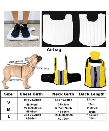 Dog Life Jacket Vest with Detachable Airbags & Buoyancy | Safety Adjustable Swimsuit for Dogs - L Yellow - Buy Online on SooperMarket.com