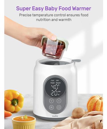 Nuliie 6-in-1 Baby Bottle Warmer with Smart Temperature Control - BPA-Free Food Warmer & Defroster for Breastmilk/Formula - White - Buy Online on SooperMarket.com