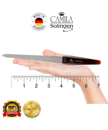 Camila Solingen CS19 8 inch Professional Sapphire Metal Nail File for Fingernail and Toenail Care - Stainless Steel, Double Sided Coarse Fine, Made in Solingen Germany - Manicure Pedicure Tool (Pack of 1) - Buy Online on SooperMarket.com