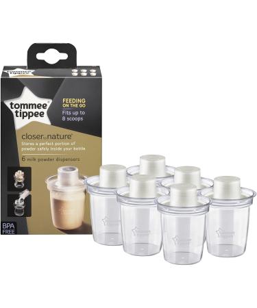Tommee Tippee Closer To Nature Milk Powder Dispensers x 6 - Convenient Baby Formula Storage - Buy Online on SooperMarket.com