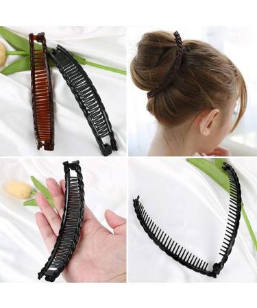 Rocita Long Banana Hair Clips - Black & Brown Dual Pack (15cm) - Buy Online on SooperMarket.com