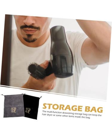 Gogogmee 2pcs Hair Dryer Bag Storage Bags Makeup Travel Bag Multifunctional Drawstring Bags Velvet Bag - Buy Online on SooperMarket.com