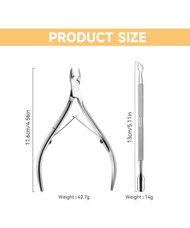 Airfish Stainless Steel Cuticle Pushers Cuticle Nippers Set Professional Cuticle Trimmer Perfect Nail Care Tool(Silver) - Buy Online on SooperMarket.com