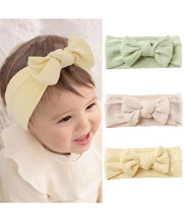 Fashion band baby girl nylon frontal ligaments flower crown hair bands elastic soft headwrap hair accessories for newborn toddlers and children for children toddlers (green)