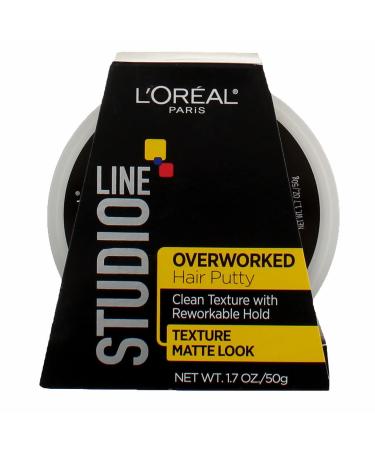 L'oreal Paris Studio Line Texture and Control Overworked Hair Putty 1.7 Oz (3 Pack)