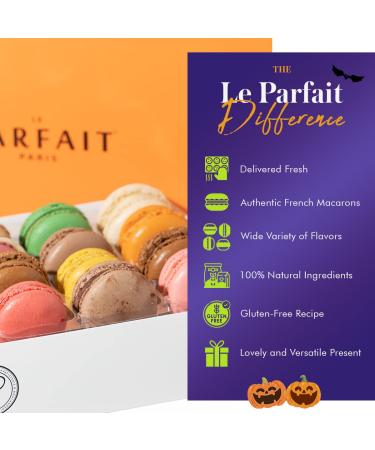 Le Parfait Paris French Macarons Gift Box - 24 Assorted Gourmet Desserts for Baby Shower, Birthdays, Mothers Day, & Anniversary - Buy Online on SooperMarket.com