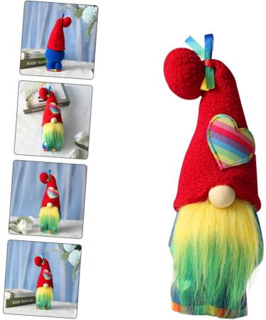 Cabilock 2pcs Heart Doll Party Figurine Delicate Office Lovely Rainbow Adorable Gnome Colorful Colorfulx2pcs 37x12.5cmx2pcs - Buy Online on SooperMarket.com