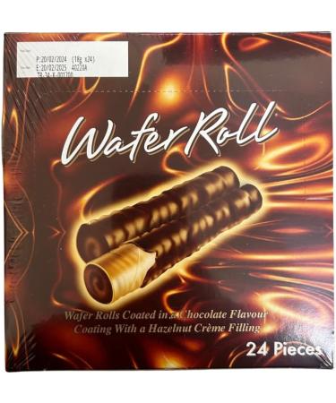 Wafer Roll Hazelnut cream 18 grams Pack of 24 - Buy Online on SooperMarket.com