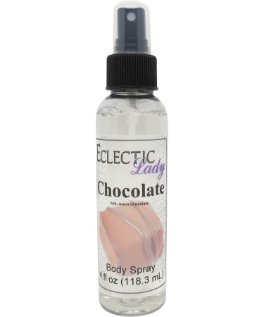 Chocolate Body Spray 4 ounces Body Mist for Women with Clean Light & Gentle Fragrance Long Lasting Perfume with Comforting Scent for Men & Women Cologne with Soft Subtle Aroma For Daily Use Regular Strength 4 Fluid Ounces