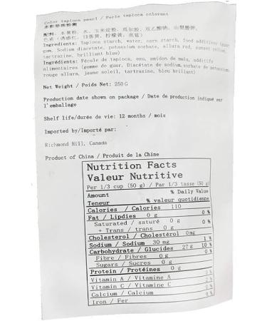 WuFuYuan Instant Pearl Color Tapioca 250g 2-Pack - Buy Online on SooperMarket.com