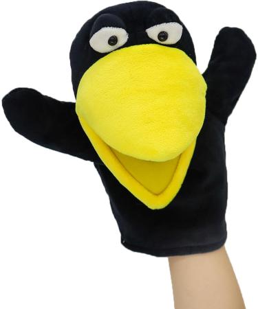 Lilizzhoumax Simulation Crow Hand Puppet Plush Toy - Interactive Early Education Toy & Gift for Kids - Buy Online on SooperMarket.com