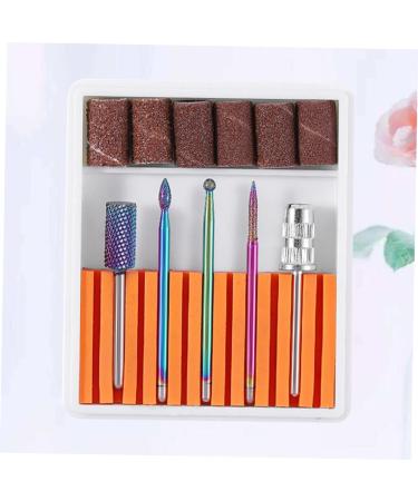 POPETPOP 1 Set Nail Drill Bits Nail Art Equipment Braiding Hair Supplies Dappen Dish for Acrylic Nails Tweezers Sheath Tiny Straw Hat Bunny Ear Pearl Clip Cuticle Drill Bit Manicure Tool 6.5x5.5cm Orange - Buy Online on SooperMarket.com