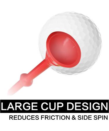 FINGER TEN Unbreakable Golf Tees 3 1/4 Inch 60 Pack - Durable Plastic Tees for Practice - 4 Colors Available - Buy Online on SooperMarket.com