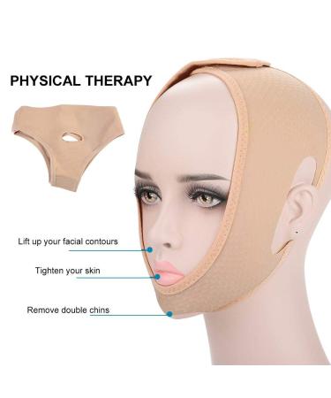Anti-Wrinkle Face Slimming Mask - V Face Lift Belt for Anti-Aging - Breathable Chin Compression Bandage (Medium) - Buy Online on SooperMarket.com