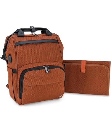 Osann Diaper Backpack - Large Capacity Storage with Mobile Phone Port | Caramel Color - Buy Online on SooperMarket.com