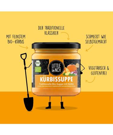 Little Lunch Organic Pumpkin Soup - 100% Organic Vegetarian Gluten-Free No Added Sugar 350ml (1 Pack) - Buy Online on SooperMarket.com