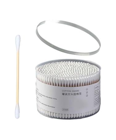 Perfeclan 500 pieces of cotton swabs double-headed cleaning sticks nursing sticks cotton swabs for make-up polishing cleaning of the ears eyeshadow brushes remote around 500 pieces round white