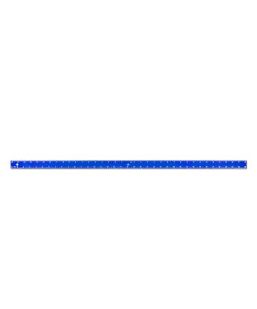 Alumicolor Aluminum Straight Edge with Center Finding Back  36IN  Blue