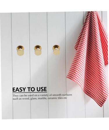 jojofuny 12 Pcs Hook Heavy Duty Hangers Adhesive Wall Mount Clothes Rack Scarf Hangers Robe Metal Coat Rack 2.9X1.8CMx3pcs Goldenx3pcs - Buy Online on SooperMarket.com