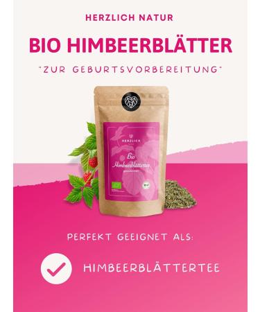 Organic Raspberry Leaf Tea 80g | Loose Herbal Tea for Pregnancy | 100% Natural & Organic Certified Warmly - Buy Online on SooperMarket.com