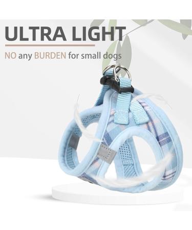 PUPTECK Dog Harness Small Dog with Collar and Lead Set Step-in No Pull Puppy Cat Harnesses for Daily Walking Blue M M: Chest girth: 40.6-45.7cm Collar: 30-40cm Blue - Buy Online on SooperMarket.com