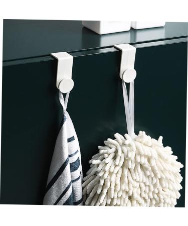 Cabilock 6pcs Hook up Wall Mount Clothing Rack Door Clothes Hanger Over Door Hanging Hooks Shower Door Porch 7.3X3X2.5CM White - Buy Online on SooperMarket.com