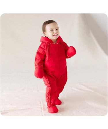 Famuka Baby Winter Warm Down Snowsuit Hooded Puffer Outwear Red 12-18 Months - Buy Online on SooperMarket.com