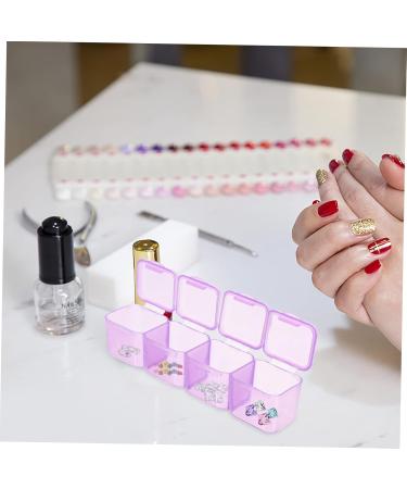ABOOFAN 2 Sets Nail Art Storage Box Makeup Drawer Ornament Container Storage Containers Manicure Accessories Holding Dip Powder Organizer Diamond Box Abs Desktop - Buy Online on SooperMarket.com